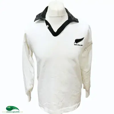 1980s New Zealand L/s Rugby Union Away Shirt Adults Medium  All Blacks