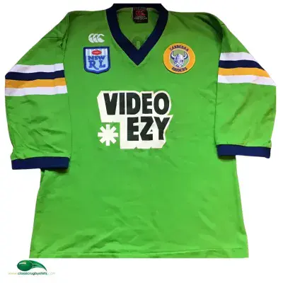 1990 1991 Canberra Raiders Rugby League Shirt Adults XL