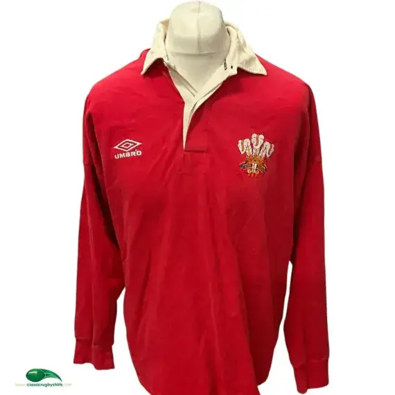 1990/91 Wales Rugby Shirt | Old Official Umbro Jersey