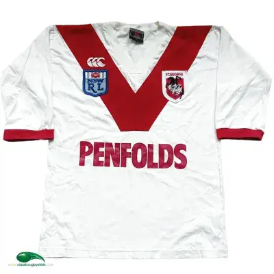 1990 1992 St George Dragons Rugby League Shirt Medium