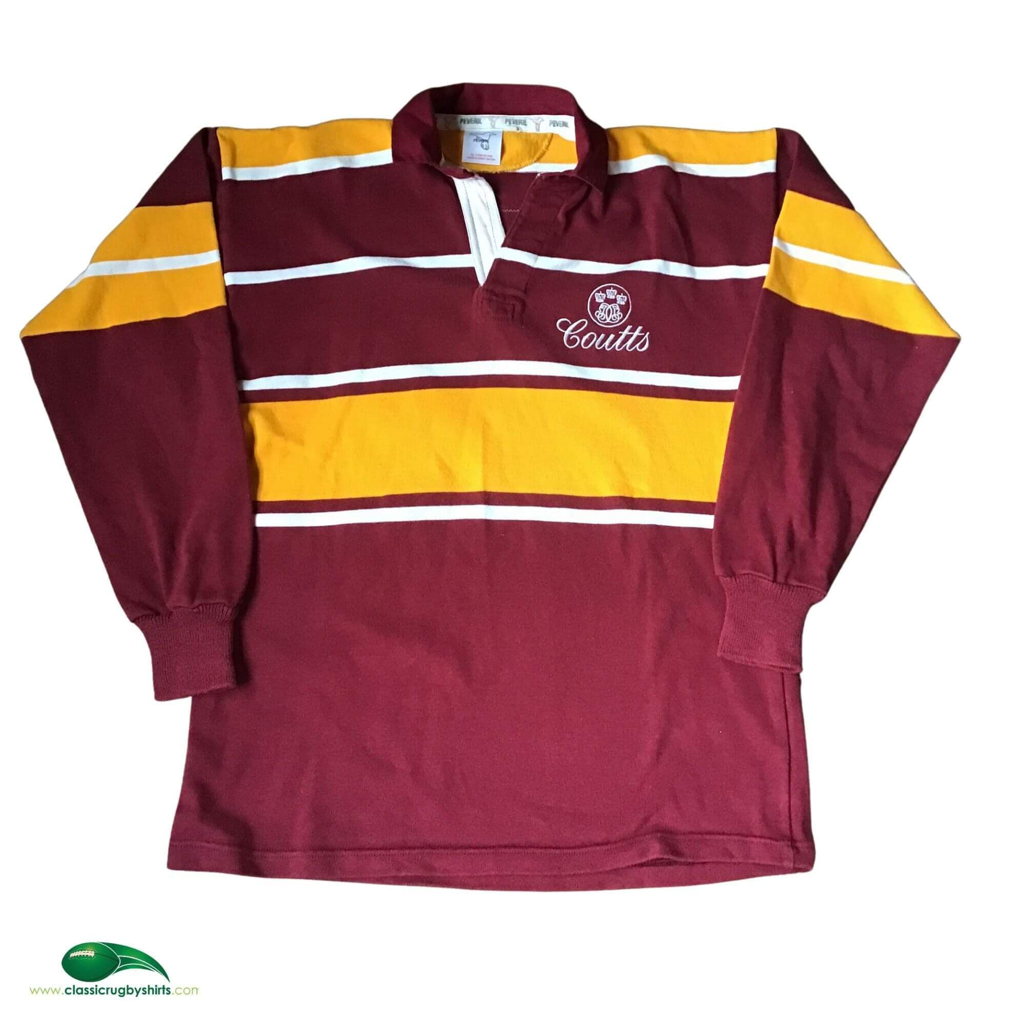 Classic Rugby Shirts 1990 Coutts Bank Old Vintage Retro Jerseys