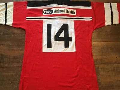 1990s Scottish Borders Reivers Match Worn No 14 Rugby Shirt Large