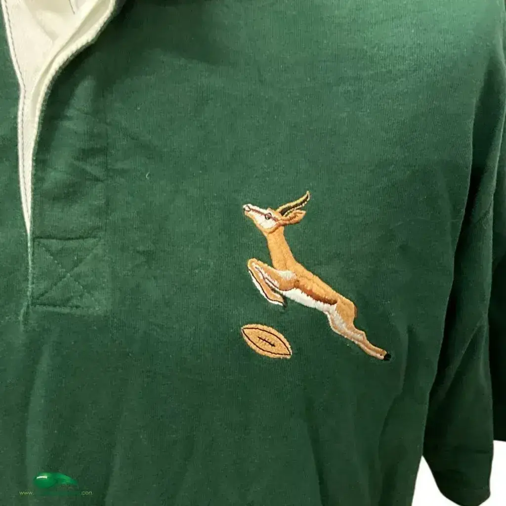 adidas Originals - Archive - Maillot de rugby - Vert et blanc cassé