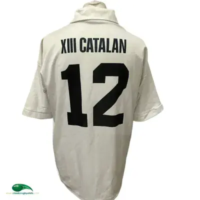 1990s XIII Catalan No 12 Players Rugby League Shirt 2XL