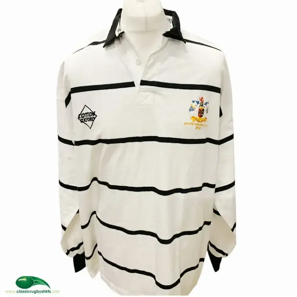 1991/92 Exeter Rugby Shirt | Old Official Cotton Oxford Jersey
