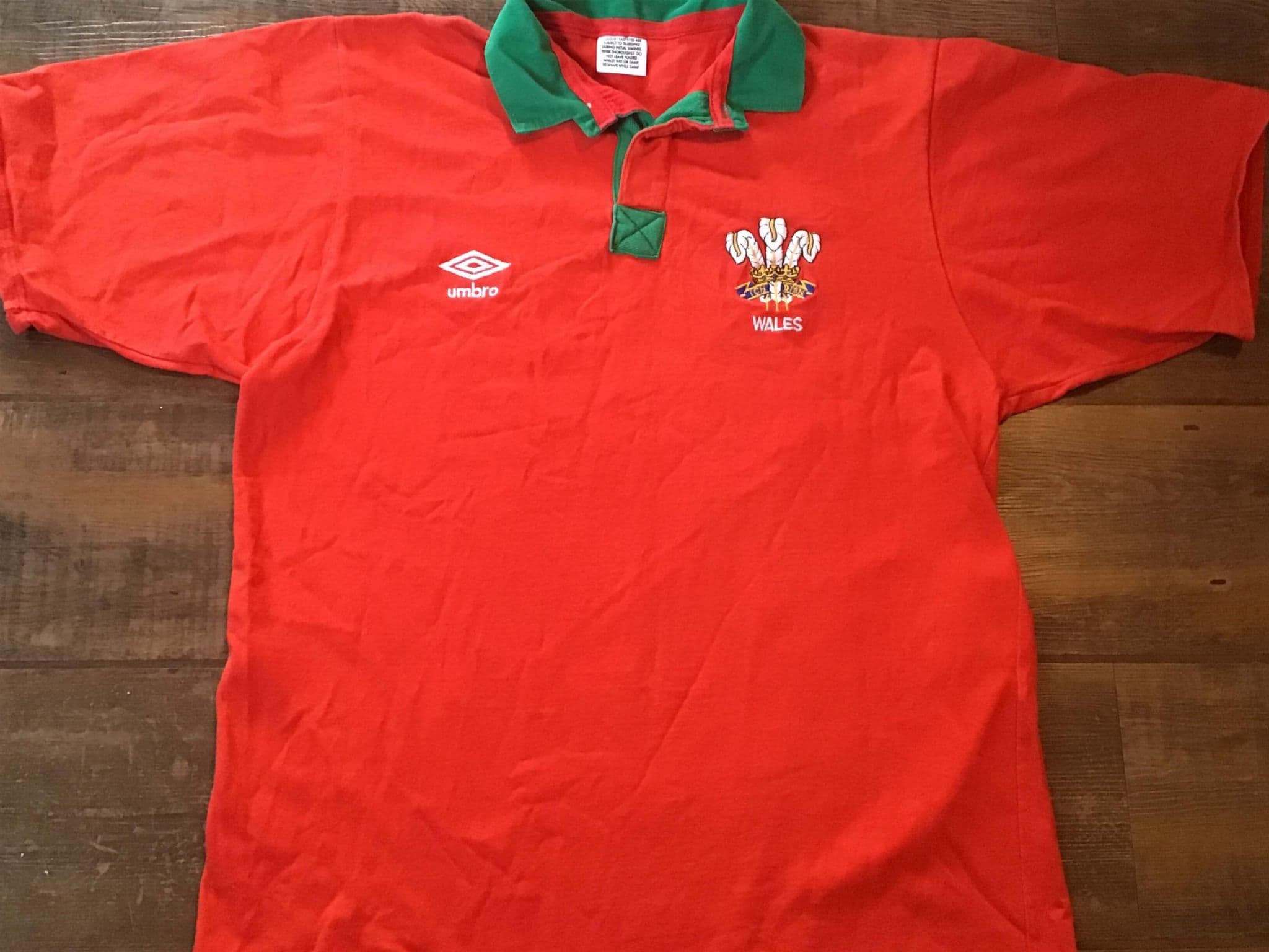 Maillot De Rugby Wales 1991 - Manches Longues En Coton, Taille L, Occasion Bon état