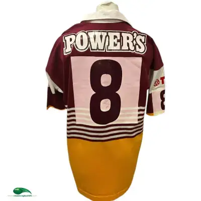 1991 Brisbane Broncos Match Worn No 8 Rugby League Shirt 2XL