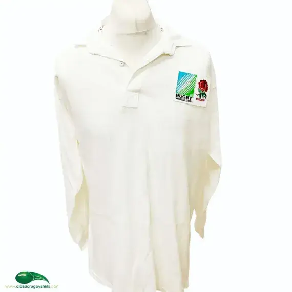 1991 England RWC Rugby Shirt | Old Official Cotton Traders Jersey