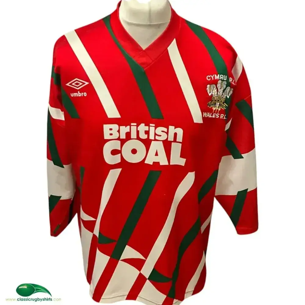 Maillot De Rugby Wales 1991 - Manches Longues, Coton, Taille L, Occasion Bon état