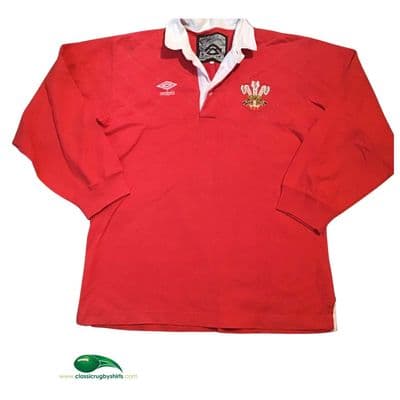 1991 Wales World Cup L/s Rugby Union Shirt Medium