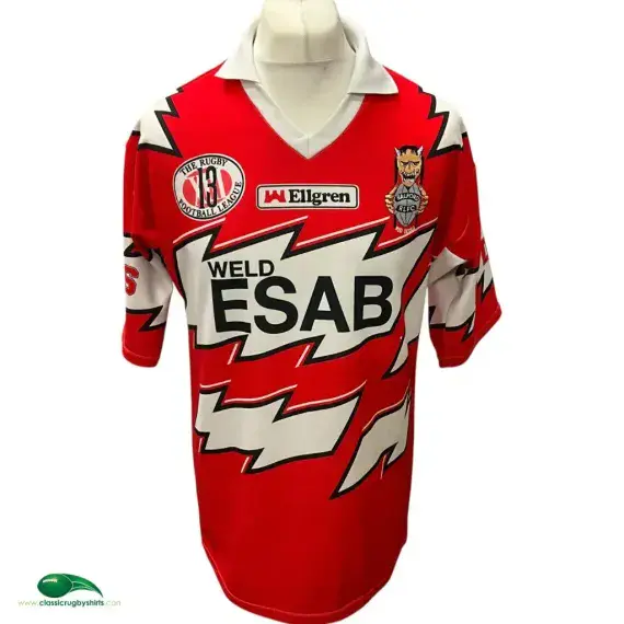 1992/93 Salford Rugby Shirt | Old Official Ellgren Jersey