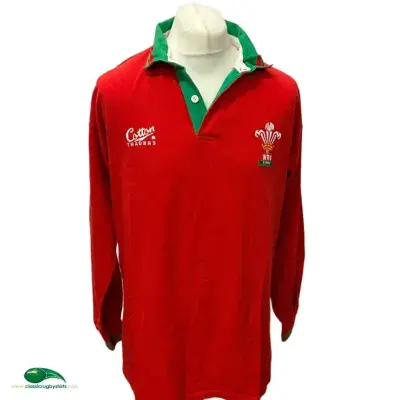 1992 1993 Wales L/s Rugby Union Shirt Large
