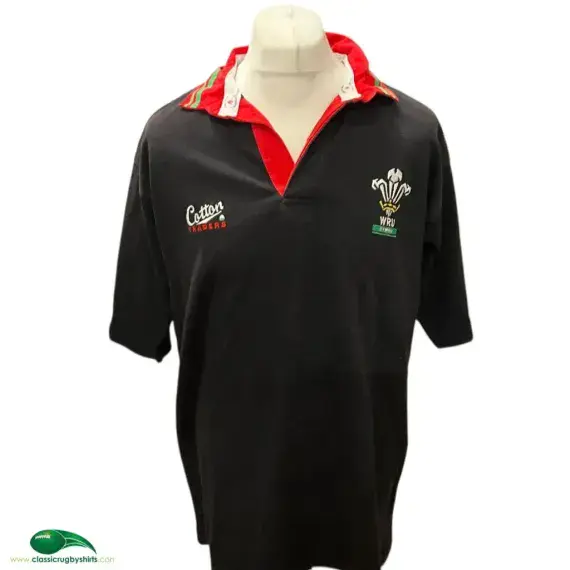 1992/93 Wales Rugby Training Shirt | Old Official Cotton Traders Jersey - Vintage Classic Rugby Shirts