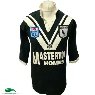 1992 1993 Western Suburbs Magpies Rugby League Shirt Small