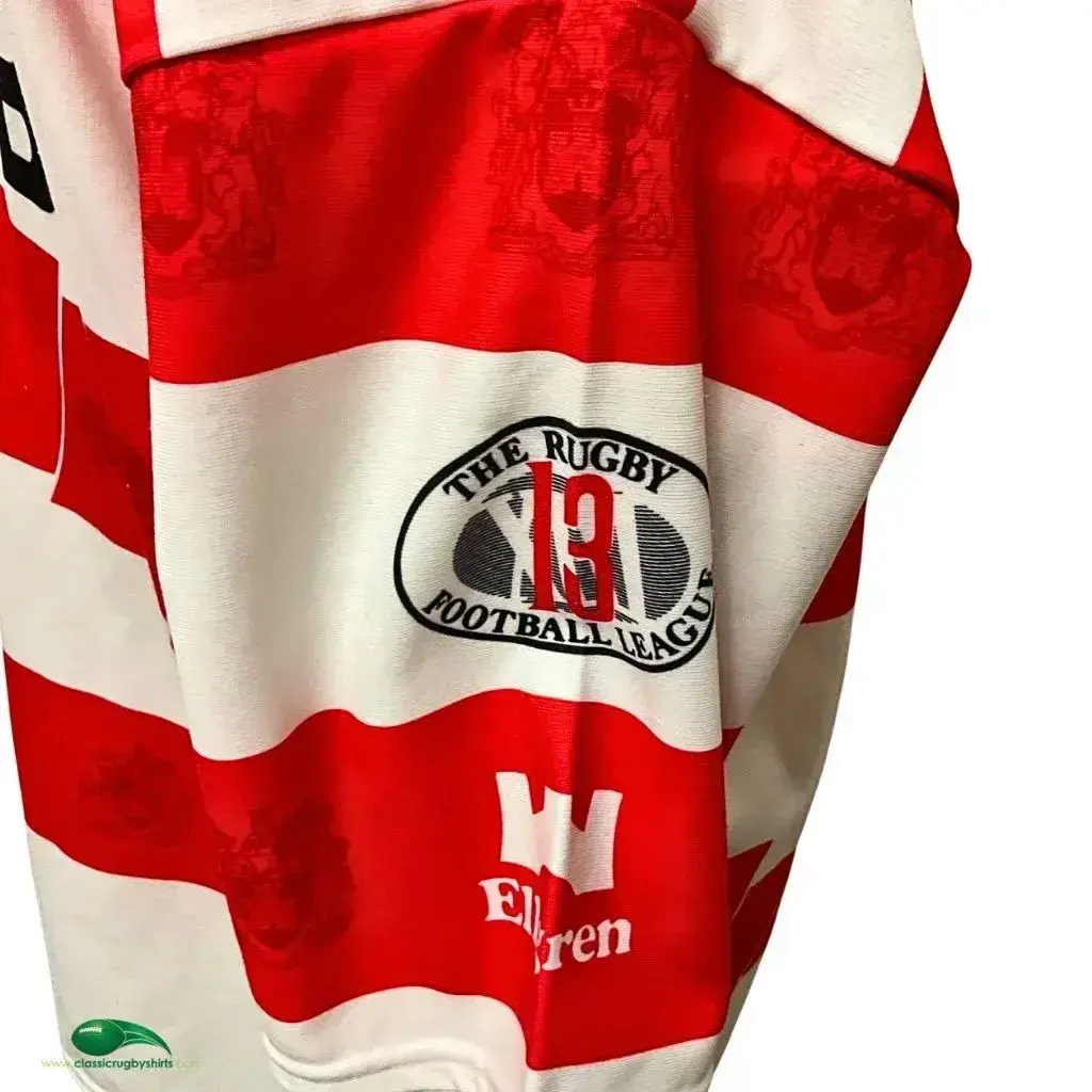 1992/94 Wigan Rugby Shirt | Old Official Ellgren Jersey