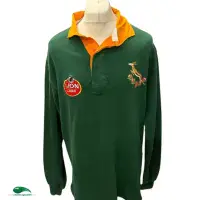 1992/95 Springboks Player Rugby Shirt Old Official Cotton Traders Jersey - Vintage Classic Rugby Shirts