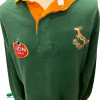 1992/95 Springboks Player Rugby Shirt Old Official Cotton Traders Jersey - Vintage Classic Rugby Shirts