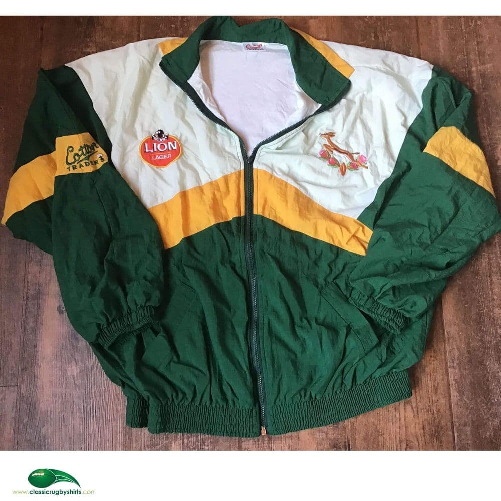 Maillot rugby vintage années 90 coton commerçant Afrique du Sud Maillot rugby vintage années 90 coton commerçant Afrique du Sud