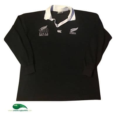 1992 New Zealand L/s Rugby Union Centenary Shirt XL