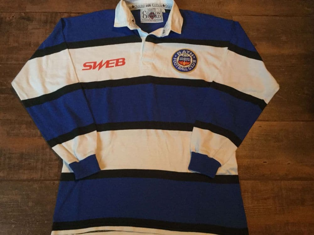 Retro Rugby Training Tops Vintage Bath Rugby Jersey: Timeless Style for Home Splash Pools