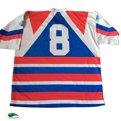 1993 1996 Carlisle No 8 Match Worn Rugby League Shirt 2XL