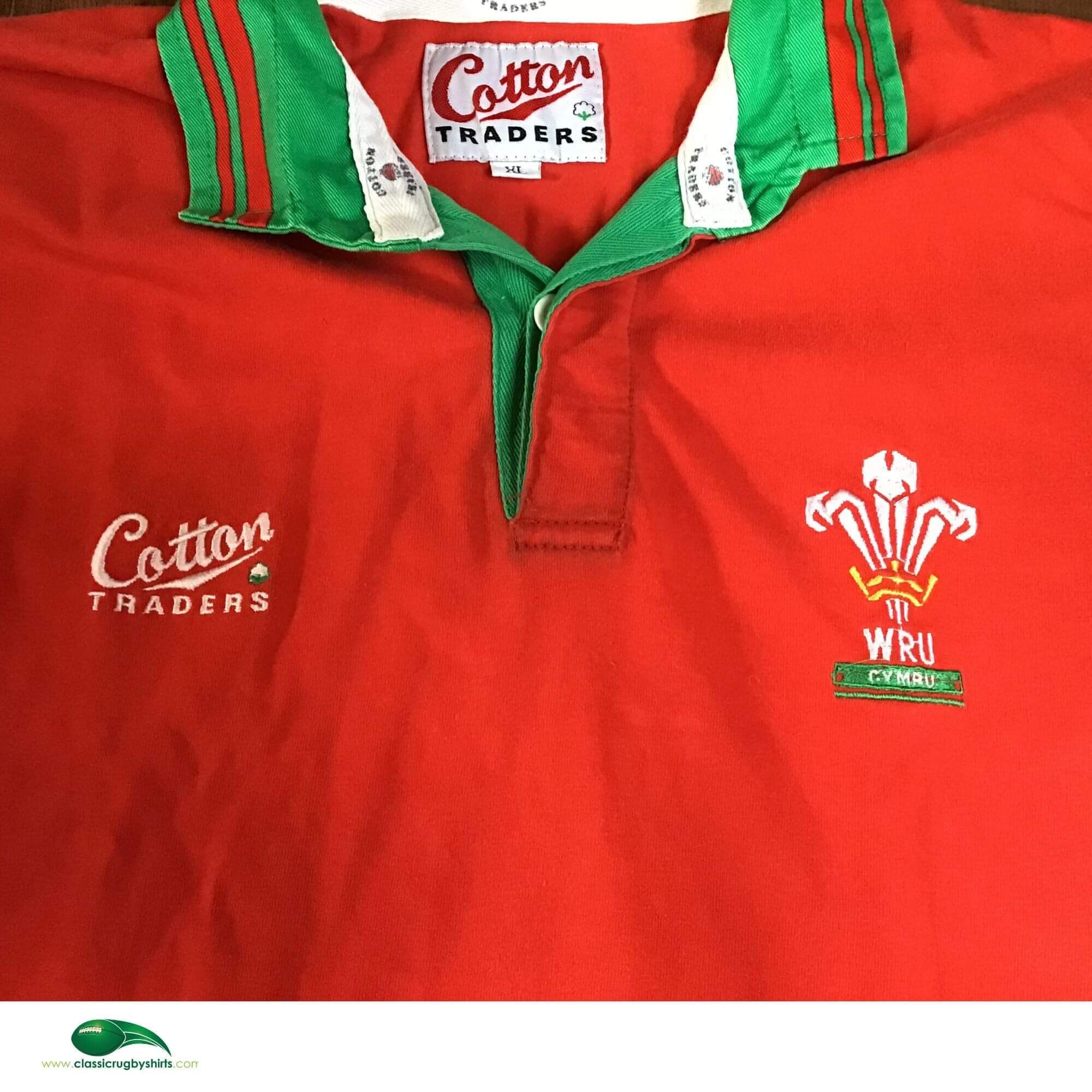Cotton Traders VTG Wales 1991-93 ラガーシャツ Old Rugby Shirts | 1993 Wales Vintage Retro Jerseys