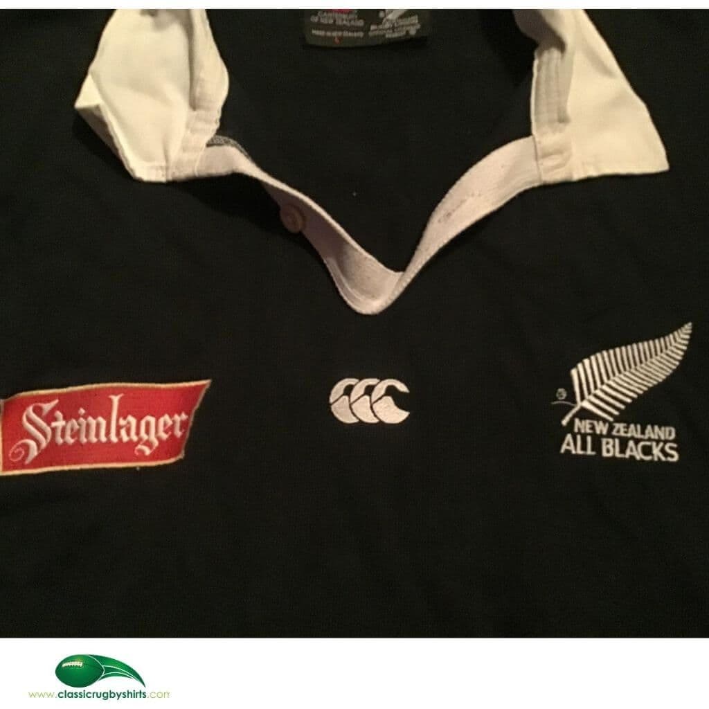 MAILLOT RUGBY ADIDAS All Blacks New Zealand Vintage ancien Coton blanc - L EUR 58,90 - FR