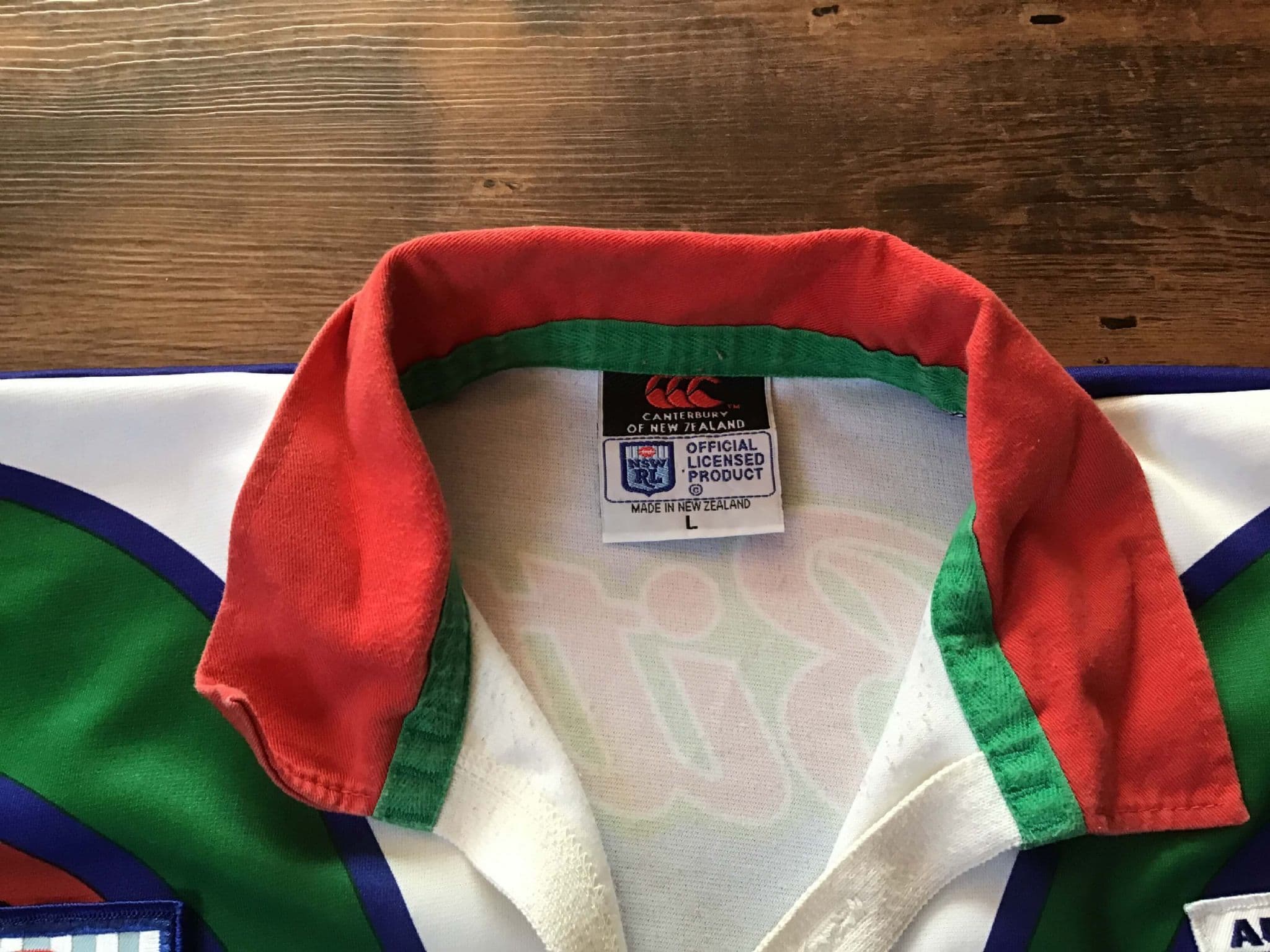 Maillot De Rugby Vintage Auckland Warriors 1994 - Canterbury - Taille XL Homme - Multicolore