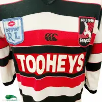 1994 Gold Coast Seagulls Rugby Shirt | Old Official Canterbury Jersey - Vintage Classic Rugby Shirts