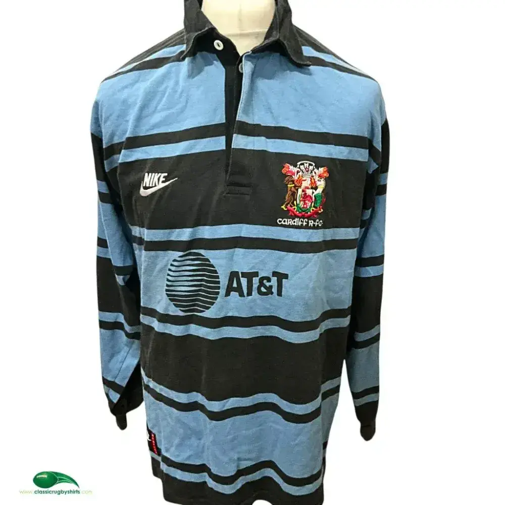 1995/96 Cardiff RFC Rugby Shirt | Old Official Nike Jersey