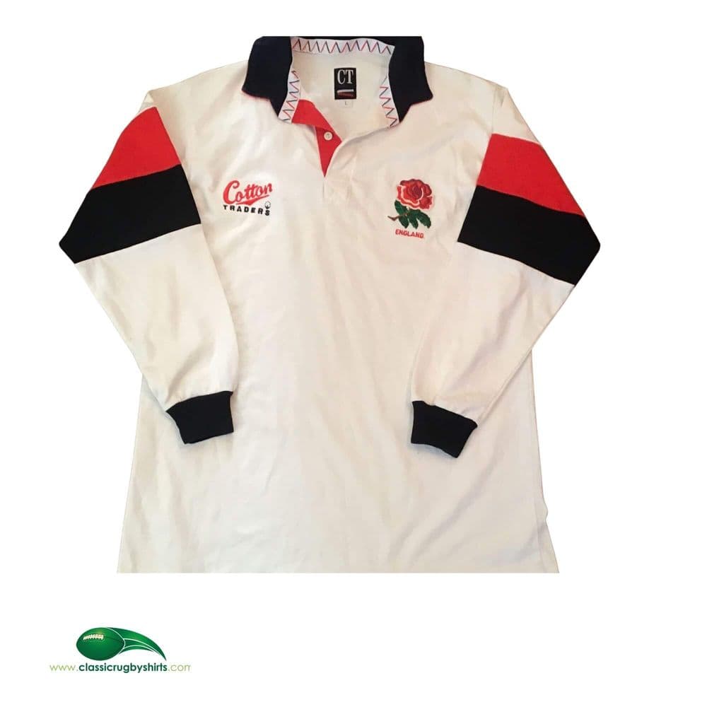 Maillot De Rugby Vintage Angleterre Cotton Traders – Années 90, Manches Longues, Taille XL