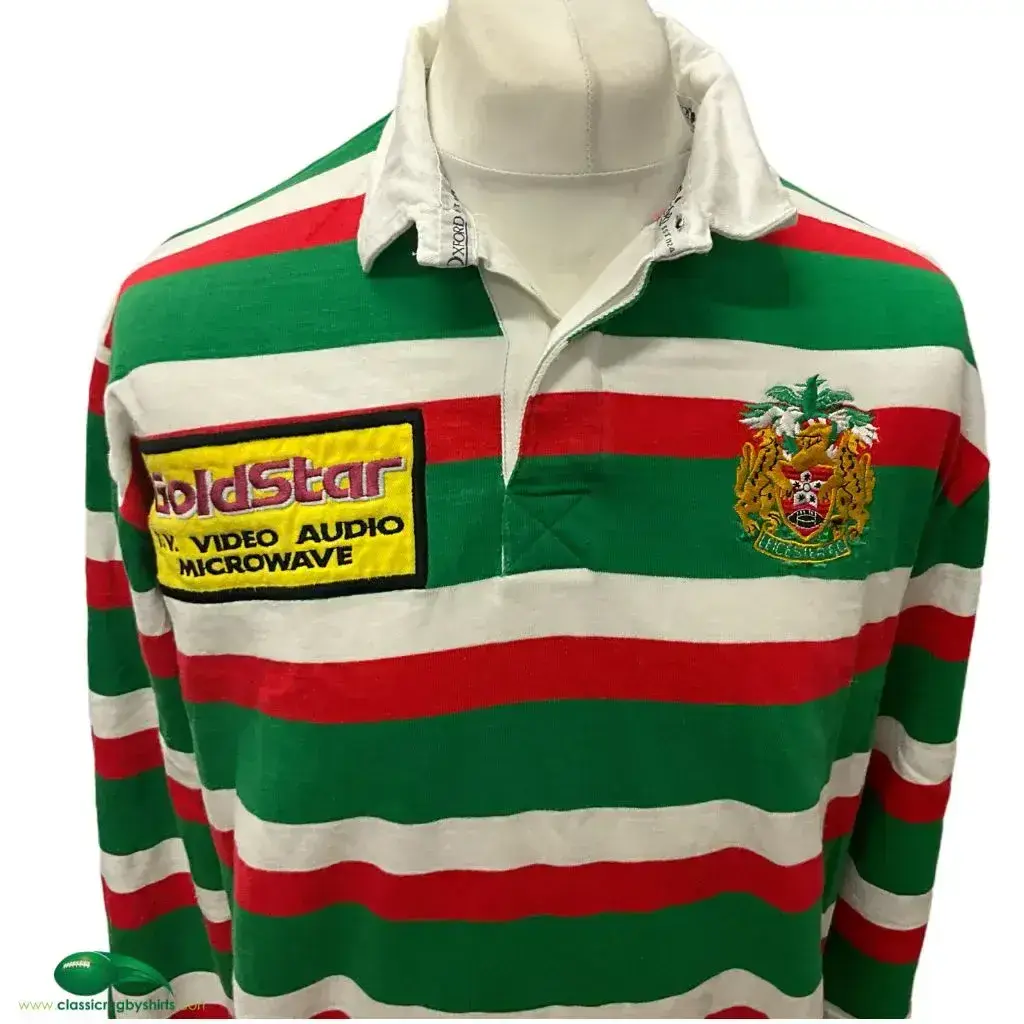 Maillot Leicester Tigers Rugby Vintage – 1995/1996 – Taille M Adulte – Coton – État Correct