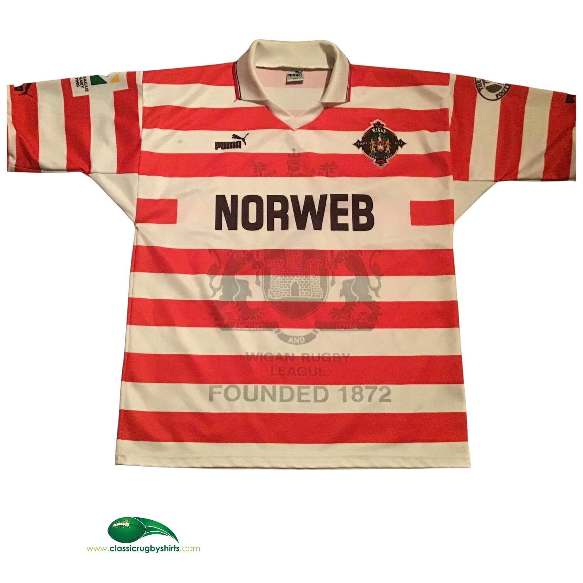 Classic World Rugby Shirts | 1995 Wigan Vintage Old Jerseys