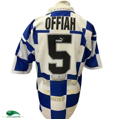 1995 1996 Wigan Warriors Offiah Match Worn Rugby League Away Shirt XL