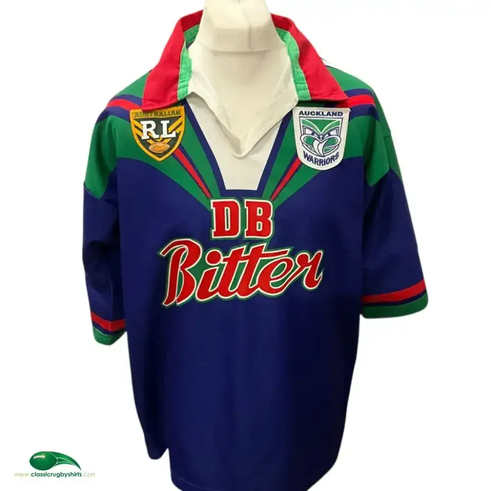 1995 Auckland Warriors Rugby Shirt | Old Official Lenco Jersey