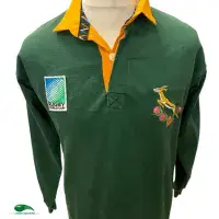 1995 Springboks RWC Rugby Shirt| Old Official Cotton Traders Jersey - Vintage Classic Rugby Shirts
