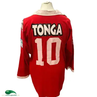 1995 Tonga Match Worn RLWC Super League Nines Rugby Shirt 2XL