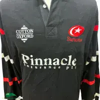 1996/97 Saracens Rugby Shirt | Old Official Cotton Oxford Jersey