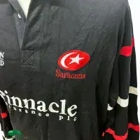1996/97 Saracens Rugby Shirt | Old Official Cotton Oxford Jersey