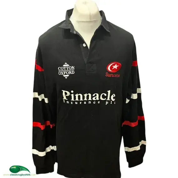 1996/97 Saracens Rugby Shirt | Old Official Cotton Oxford Jersey