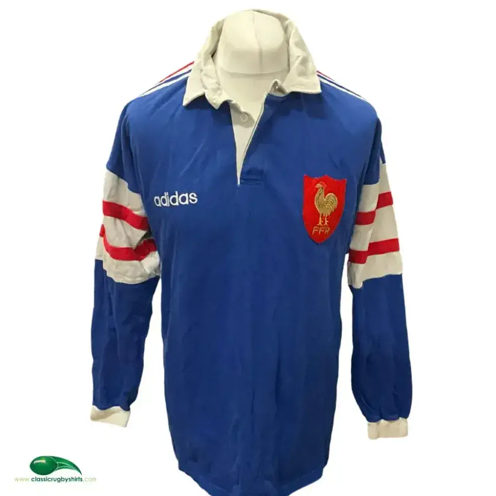 ウェア vintage adidas France rugby FFR 1996-1998-france-l-s-rugby-