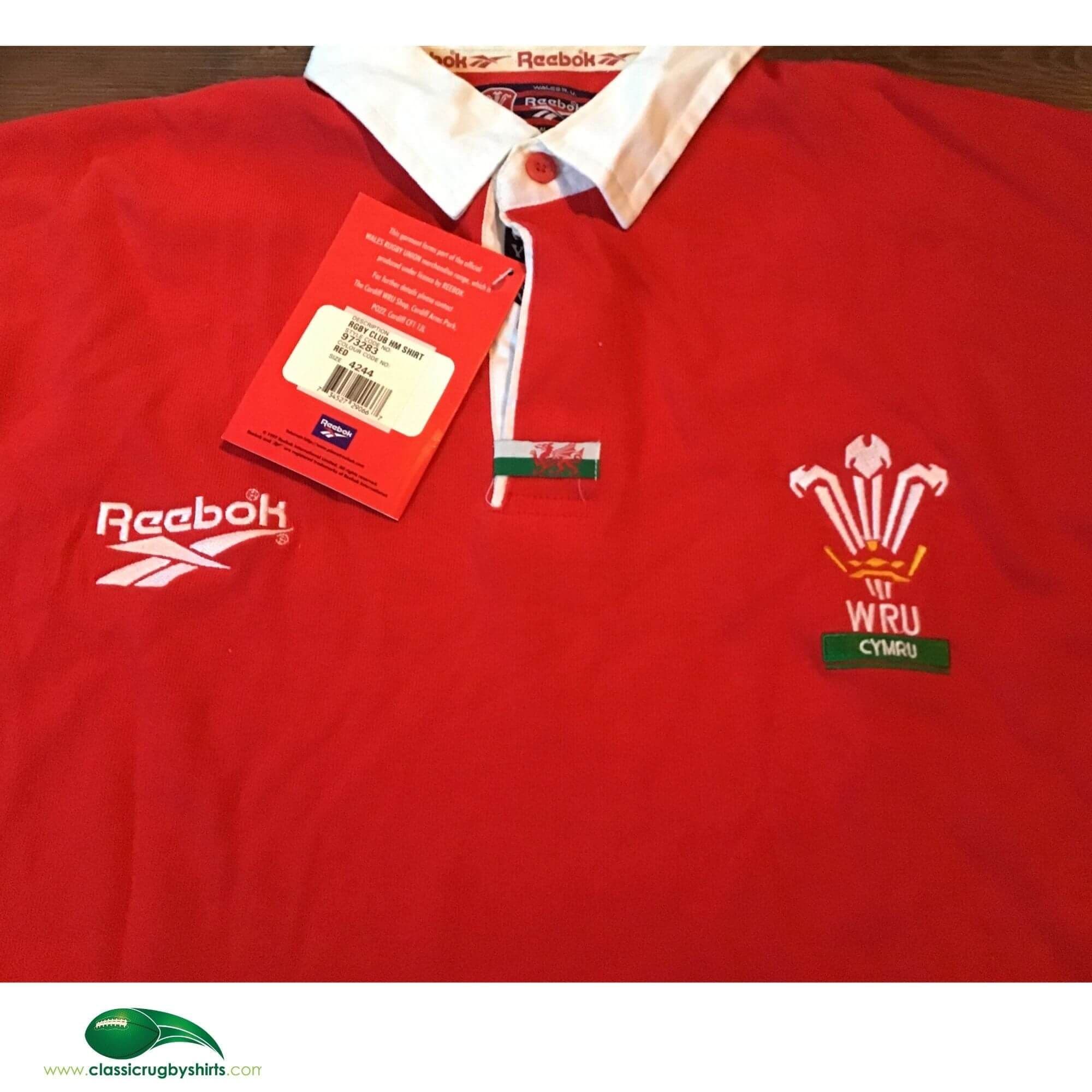 ビンテージ◇ラガーシャツ　Wales Rugby WRU リーボック　赤　レッド ビンテージ◇ラガーシャツ Wales Rugby WRU リーボック 赤