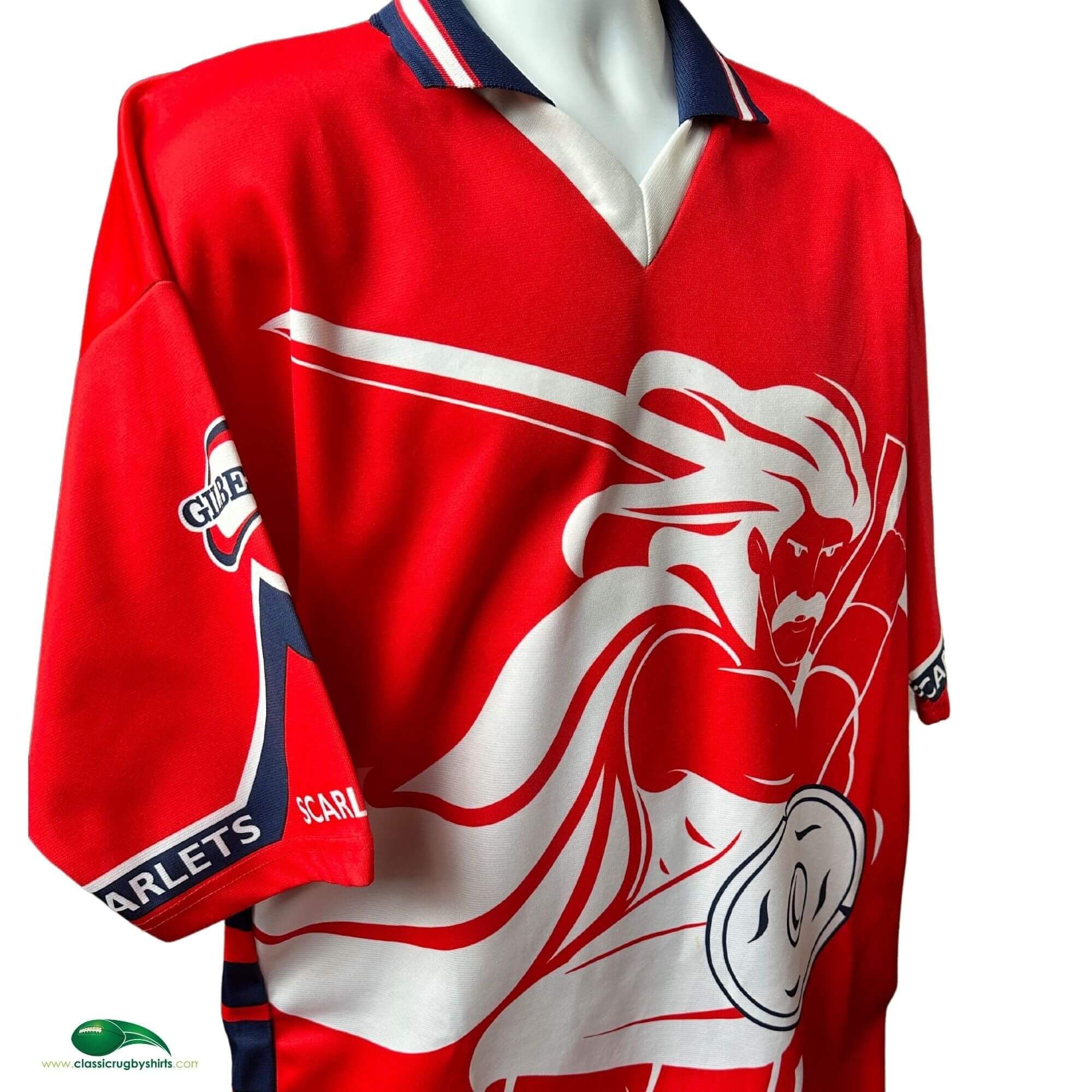 Classic Rugby Shirts 1997 Llanelli Scarlets Vintage Old Retro Jerseys