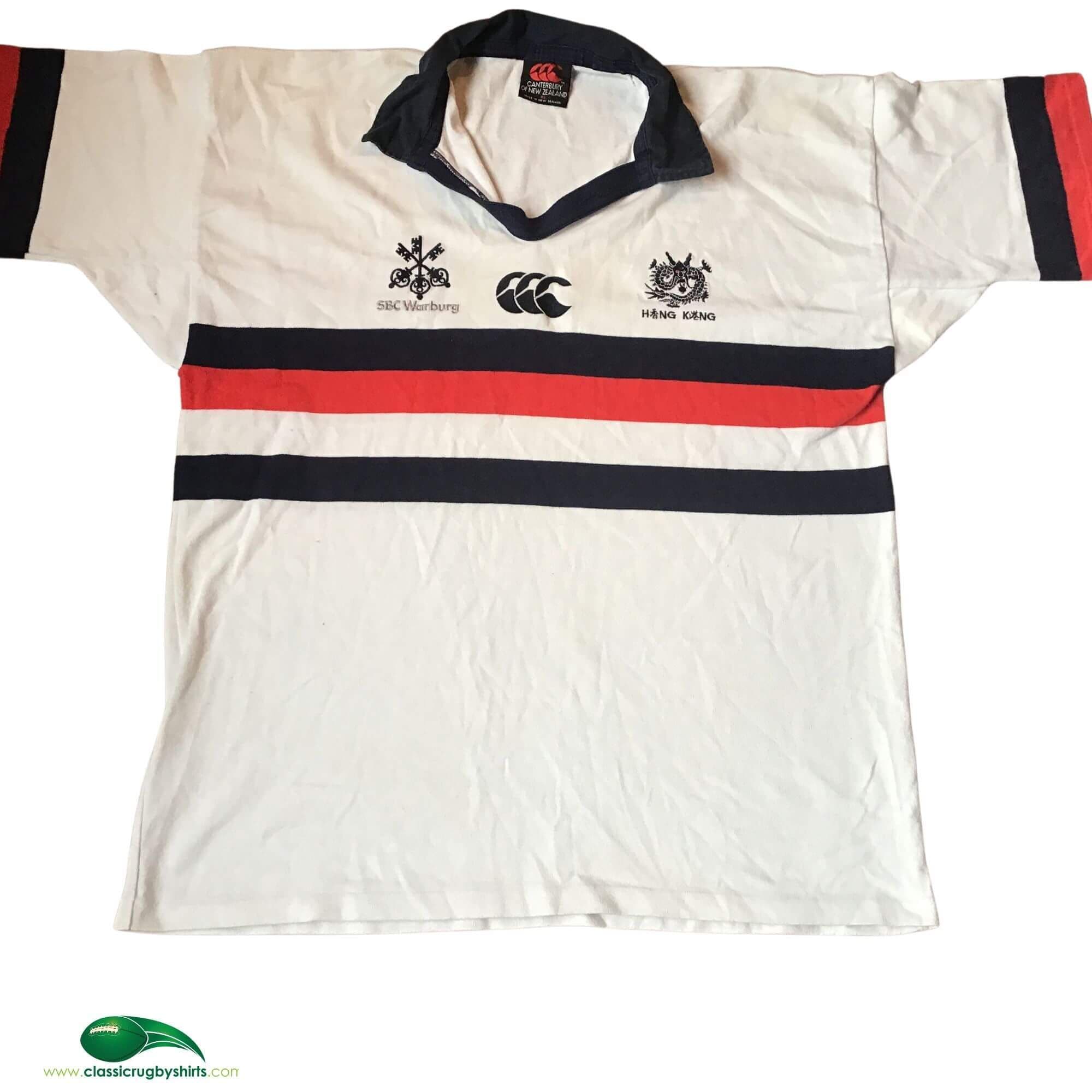 Maillot Vintage De Rugby Hong Kong Sevens Des Années 90 Par Canterbury – Taille XL