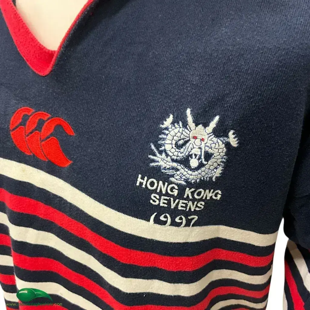 Kukri Tee-Shirt HKRU Hong Kong Rugby Union 7'S Replica Home Homme Rayures