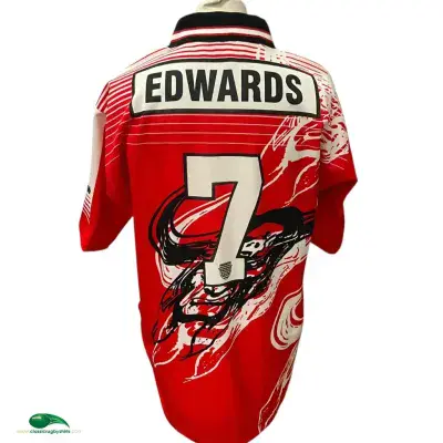 1997 Wigan Warriors Edwards Player issue Rugby League Shirt Medium