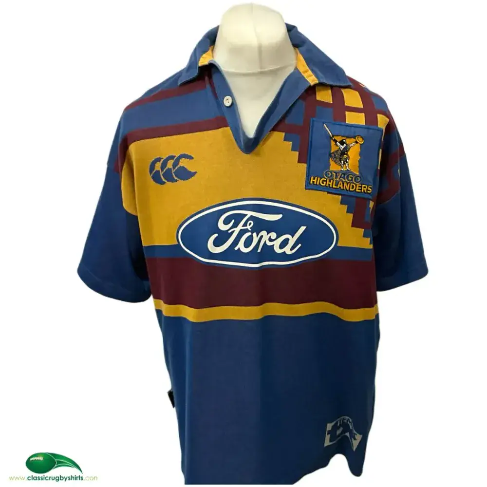 美品　オタゴ　ハイランダーズ　1999 ユニフォーム　シャツ　XL 1998-1999-highlanders-temex-