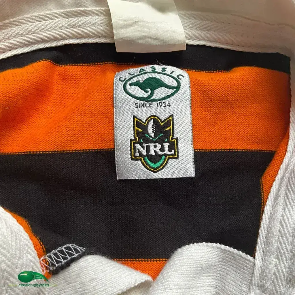 Maillot Vintage Balmain Tigers Rugby League - Peerless, Taille 100-105 Cm, Collection NSWRL