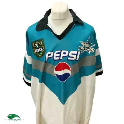 1998 Cronulla Sutherland Sharks Rugby League Shirt 2XL