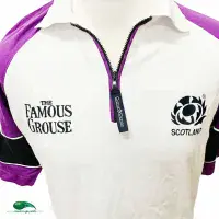 1999 Scotland Polo Rugby Shirt | Old Official Cotton Oxford Jersey